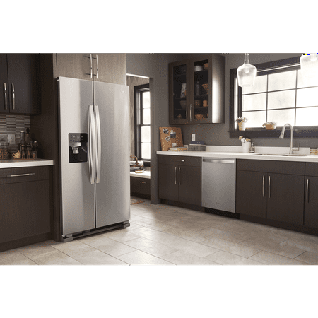 Whirlpool - 24.6 Cu. Ft. Side-by-Side Refrigerator - Stainless Steel