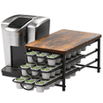 thumbnail image 2 of Coffee Pod Holder for K-cup, 45 Capsules Storage Drawer, 3-Tier Thick Metal with Sturdy Wooden Top, Vintage Coffee Pod Storage with Non-Slip Feet, Silent Sliding, 2 of 8