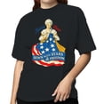 thumbnail image 2 of Smartprints Betsy Ross Stars & Freedom Women's T-Shirt Black, Cotton, S, 2 of 4