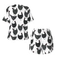 thumbnail image 5 of Naloa Retro Rooster Women's Short-Sleeved Pajama Set, Loungewear, Summer pajamas, Breathable Cozy - XX-Large, 5 of 9