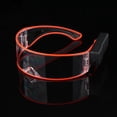 thumbnail image 3 of Gafas Luminoso LED Baoblaze Lentes Transparentes Electrónica Prop Para Festival Fiesta de Cumpleaños, 3 of 8