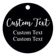 thumbnail image 1 of 100 PCS Custom Made Any Text Hang Tags Round Shape Personalized Wedding Favor Gift Tags, 1 of 1