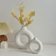 thumbnail image 4 of Pure white plastic vase Imitation ceramic decoration Small + Medium, 4 of 5