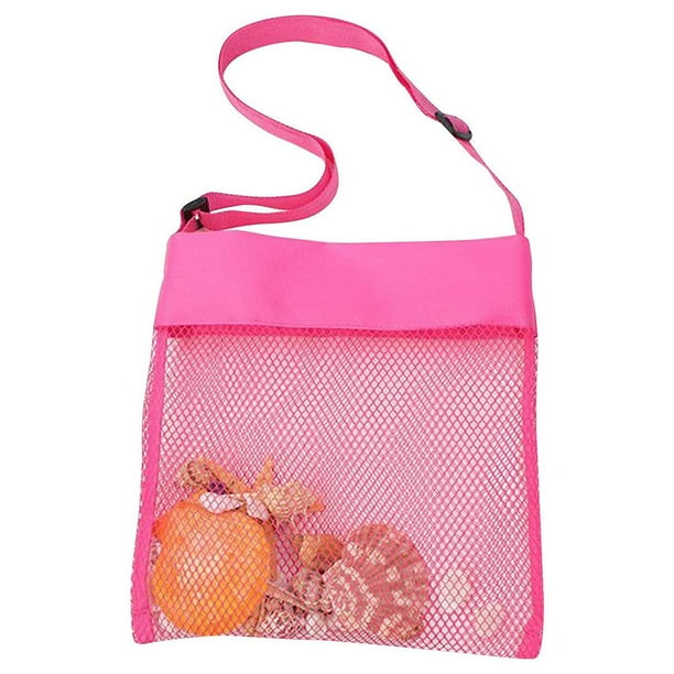 Colorful Mesh Beach Bags for Kids Portable Sand Away Beach Treasures