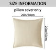 thumbnail image 6 of Unique Bargains Striped Decorative Throw Pillow Covers Pack of 2 Beige 20" x 20", 6 of 6