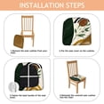 thumbnail image 4 of Boho Abstract Art Seat Covers for Dining Room Chairs Set Of 4,Stretch Printed Washable Chair Seat Cover with Elastic Ties and Button,Removable Waterproof Couch Cushion Covers, 4 of 6