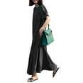thumbnail image 4 of ZANZEA Women Short Sleeve Button Down Back Swing Solid Color Long Dress, 4 of 4