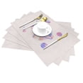 thumbnail image 2 of LNWH Cartoon Pink Planet Surround Pattern Placemats, 6 PCS Heat Resistant Washable PVC Table Mats, 18"x12", 2 of 6