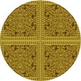 thumbnail image 1 of Ahgly Company Machine Washable Indoor Round Transitional Saddle Brown Area Rugs, 3' Round, 1 of 7