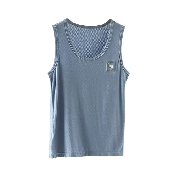Gibobby Tirantes Para Camisa Camiseta sin mangas de baile para niños pequeños y niñas, camiseta sin mangas con espalda , camiseta deportiva sin mangas sólida(Azul, 10-12 Años)