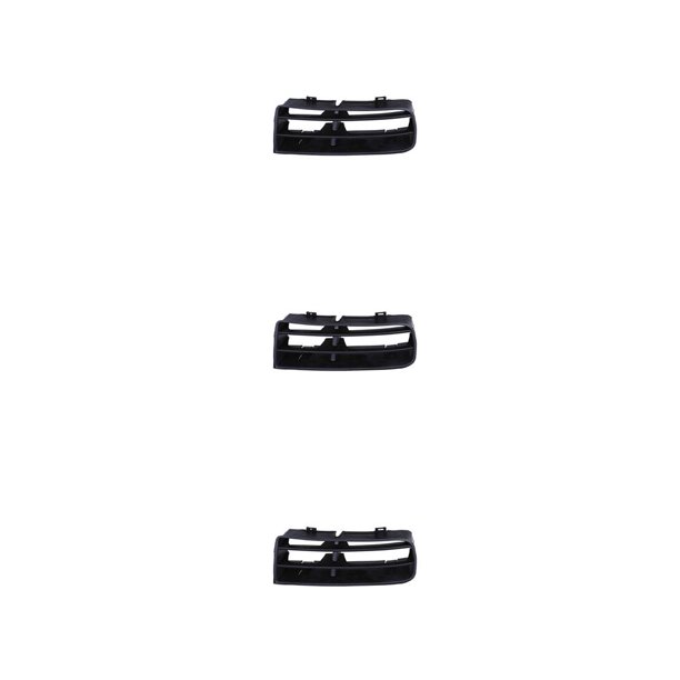 Kenally Parrilla de luz antiniebla, reemplazo desmontable elegante, parachoques delantero automotriz lavable, piezas de rejilla de luz antiniebla de Derecha 3piezas Kenally CBP256035