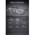 thumbnail image 5 of 2 Pack Rimless Reading Glasses Men Women Metal Frame Lightweight Square Readers Office Home, 5 of 9