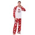 thumbnail image 5 of Matching Christmas Pajamas Soft Festival Party Sleepwear Lounge Set with Letter and Plaid Printed Red-2(Dad) M, 5 of 6