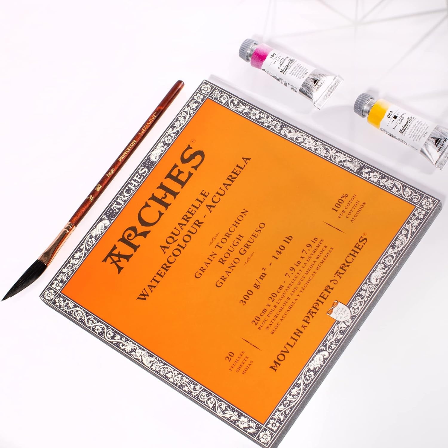Arches Watercolor Block - 7.9"x 7.9", Rough, 140 lb, 20 Sheets