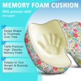 thumbnail image 5 of Premium Floral Pattern Memory Foam Seat Cushion Ergonomic Chair Pad for Office Chair, Car, Airplane & Bleachers Sciatica, Tailbone Hip & Back Pain Relief - Chair Cushion for Long Office Workers., 5 of 5