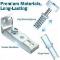 thumbnail image 4 of Kit de reparación de herrajes para puertas plegables, paquete de 2 piezas de repuesto para puertas corredizas de armario plegables, incluye soporte superior e inferior, pivote de 3/8", 4 of 5