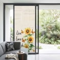 thumbnail image 2 of Live Love Laugh Window Privacy Film Sunflower Butterfly Rustic Watercolor Floral Decorative Glass Window Film UV Blocking Static Cling Non-Adhesive Sticker Covering for Home Door 35.4x78.7 inches, 2 of 7