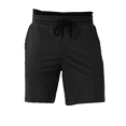 thumbnail image 1 of Men's Athletic Shorts with Double-layer Waist Head Quick Dry Workout Running Gym Training Short, Black (XL), 1 of 4