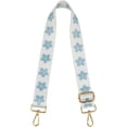 thumbnail image 1 of SURJDE Bandoulière pour Sacs à Main Remplacement Réglable Style Guitare Multicolore, Fleur Bleu Blanc Or Matériel, Polyvalent, 1 of 1