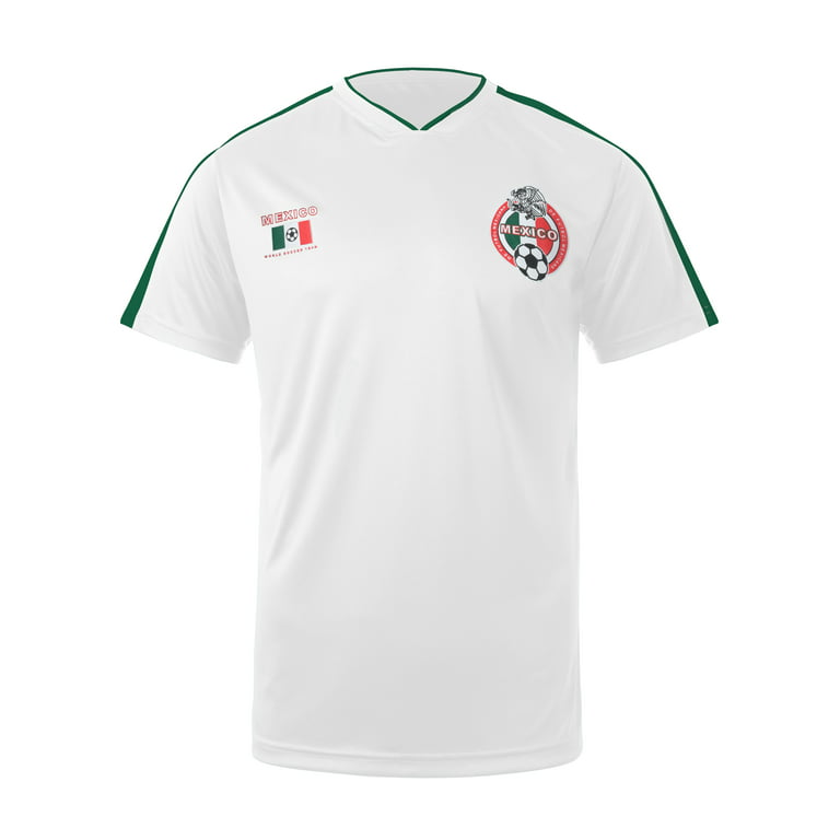 Unisex Mexico National Soccer Team Green White Red Sports Jersey Active  Tshirt