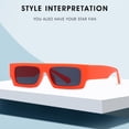 thumbnail image 2 of Fashion Sunglasses for Men and Women - Small Frame Street Shot Sun Glasses - Versatile, Elegant, and Stylish Eyewear for Travel and Everyday Wear, 2 of 7