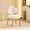 White, variant on Ktaxon Blended Chenille Armless Vanity Chair Cloud Backrest Desk Chair, Rubber Wood Makeup Chair for Bedroom Living Room Office Reading Room Pink