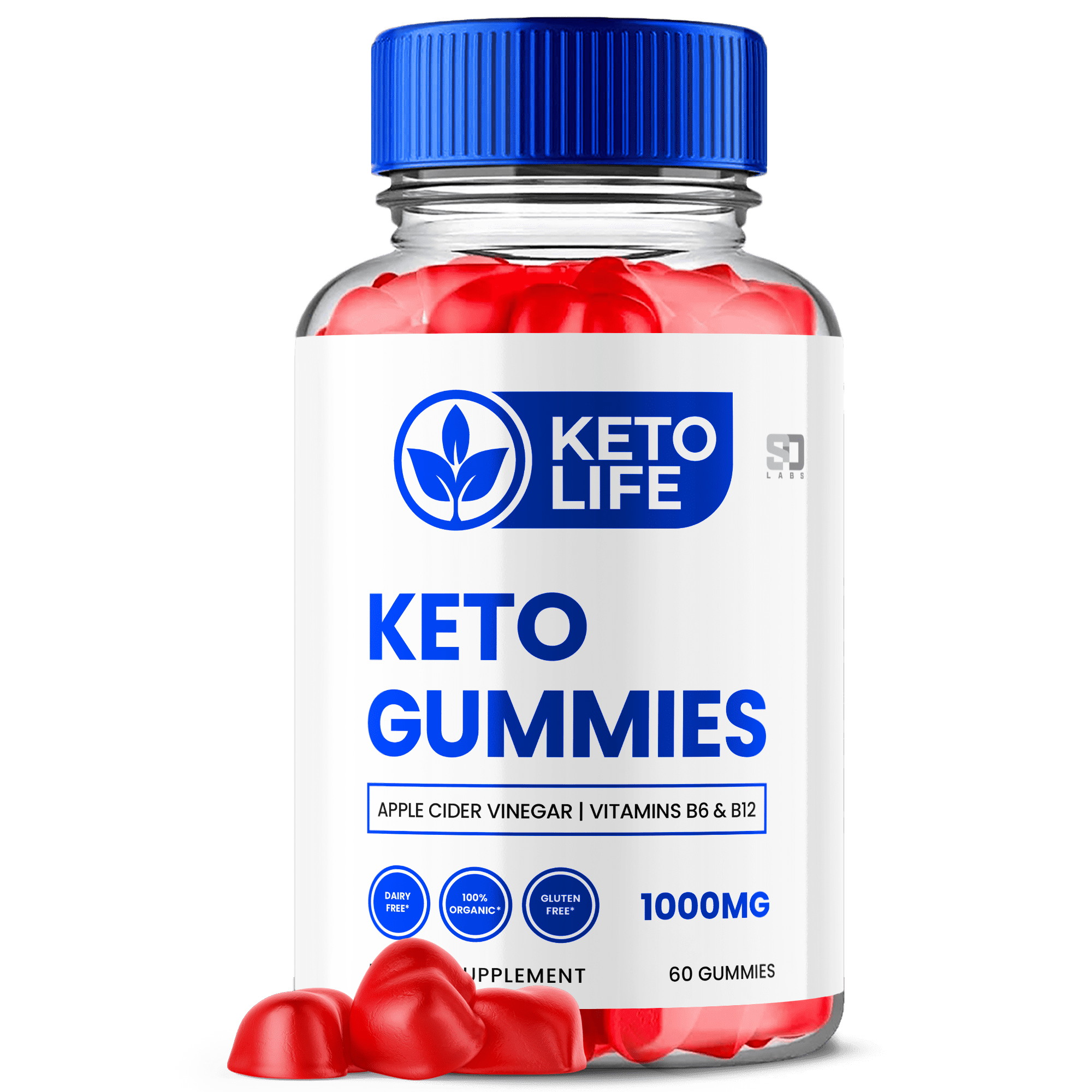 Keto Life ACV Keto Gummies 1000MG Apple Cider Vinegar Supplement 60 Gummies