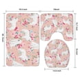 thumbnail image 3 of Great Pyrenees Dog and Pioneer Flower Bathroom Rugs Sets 3 Piece,Toilet Cover Set,Absorbent Non Slip Bathroom Mats Sets with U-Shaped Contour Rug Toilet Rug Set, 3 of 5