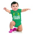thumbnail image 4 of St Patricks Day Feeling Lucky Clover Romper Boys or Girls Infant Baby Brisco Brands 18M, 4 of 7