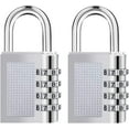thumbnail image 1 of Woeilo 2 Pack Combination Lock 4 Digit Outdoor Waterproof Locker Number Lock 1.25 Inch Combination Gate Locks, Padlock for Gym Sports Locker, Hasp Cabinet, Fence, Toolbox Lock (Black), 1 of 4