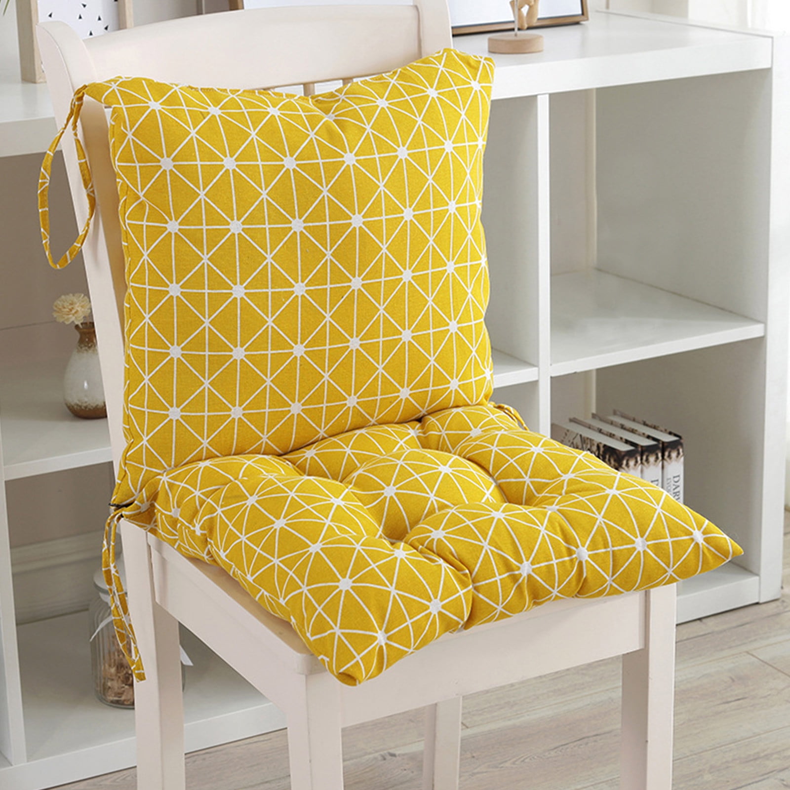 Dvumao High Back Chair Cushion, Outdoor Rocking Chair Pad with Straps, Replacement Cushion for Porch Swing, Wicker Bench, and Indoor Use