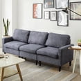 thumbnail image 3 of Ebello Home Inc DIY Convertible Sectional Sofa Couch with Ottoman Grey, 3 of 5