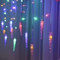 thumbnail image 6 of Morttic Christmas Icicle Lights, 11.48ft 96 LED Extendable Hanging Window Curtain Fairy Lights ,Waterproof Indoor Outdoor 8 Modes Decorative Light for Christmas Garden Patio Party ,Multicolor, 6 of 6
