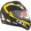 CKX Tranz RSV - Modular Helmet, Winter Trial Matte Black, Matte Yellow XS #500831