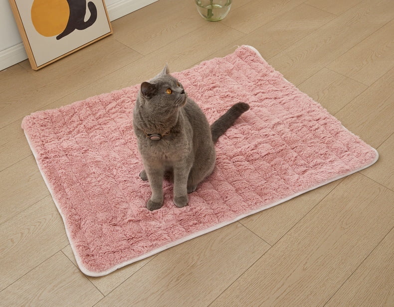 Zhuge Thermal Insulated Pet Mat, Washable for Cats, Outdoor Cat House & Indoor Warmth Pad - Pink, 70x100cm, 1 Piece