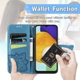 thumbnail image 6 of for Samsung Galaxy A04s/Galaxy A13 5G Wallet Case, 3D Butterfly Flower PU Leather with Credit Card Slots Holder Case for Samsung Galaxy A13 5G/Galaxy A04s Rhinestone Blue, 6 of 13