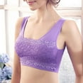 thumbnail image 4 of Women Lace Bralettes Crop Tank Top Wireless Push Up Underwear Padded Bandeau Bra with Strap for Daily Wear Yoga Running, 4 of 8