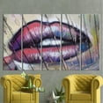 thumbnail image 4 of Lip Graffiti Wall Decor, Abstract Art Canvas, Lip Street Wall Art, Lip Art Canvas, Woman Printed, Modern Lip Art Canvas, Canvas Wall Decor - Natural Framed, 4 of 9