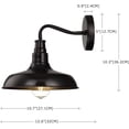 thumbnail image 4 of 12"W Gooseneck Outdoor Light Fixtures, 2 Pack Farmhouse Barn Lights for Front Porch Garage, Matte Bronze, 4 of 7