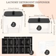 thumbnail image 2 of 4 Pcs Laundry Pods Container Storage Set 3 Acrylic Canisters with Wooden Lids Dryer Sheet Container Holder with Measuring Scoops Labels Clear Organizer for Detergent Pods Scent Booster Dryer Balls, 2 of 11