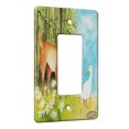 thumbnail image 1 of KuzmarK™ 1 Gang Rocker Wall Plate - Chinese Shar Pei with Bamboo and Ducks Dog Art by Denise Every, 1 of 1