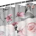 thumbnail image 3 of Bright Spring Floral Bathroom Curtain, 72x72 Polyester, Wildflower and Rose Print with Butterfly and Hooks, 3 of 5