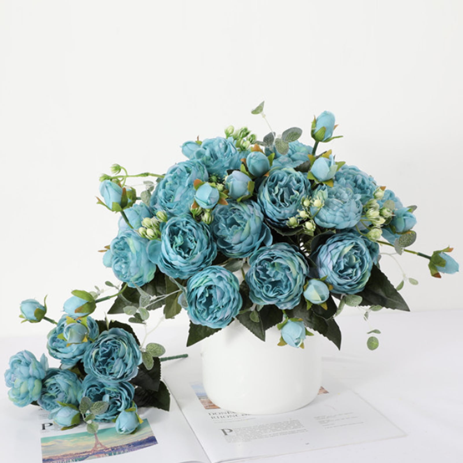 Artificial Flowers Bouquets of Peony Realistic Fake Flower Arrangement is Suitable for Home Decoration of Bridal Bouquet, Living Room Dining Table