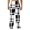 thumbnail image 4 of Stamzod Men Pajama Pants Clearance Cotton Plaid Colorblock Pajama Bottoms Soft Comfy Pj Pants for Men Elastic Waist Loose Fit Lounge Trousers, 4 of 6