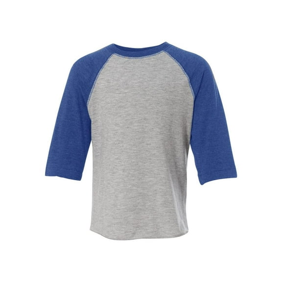 Rabbit Skins Vintage Fine Jersey Baseball T-Shirt (RS3330) Vintage Heather/Vintage Royal, 3T