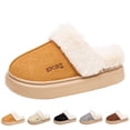 thumbnail image 6 of XIMIN Women's Anti-Slip Sole Fuzzy Slippers Warm House Slippers with Plush Lining Fluffy Platform Winter House Shoes Indoor Y2k Cute & Cozy, 6 of 7