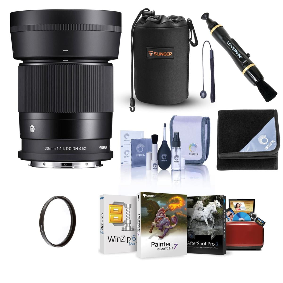 Sigma 30mm F 1 4 Dc Dn Contemporary Lens For Leica L Bundle With 52mm Uv Filter Neoprene Lens Pouch Lens Wrap Lenspen Lens Cleaner Capleash Cle Walmart Com Walmart Com