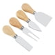 thumbnail image 3 of 4 Unids/set Amonsee Rebanador de Queso Cortador de Queso Acero inoxidable Madera, 3 of 7