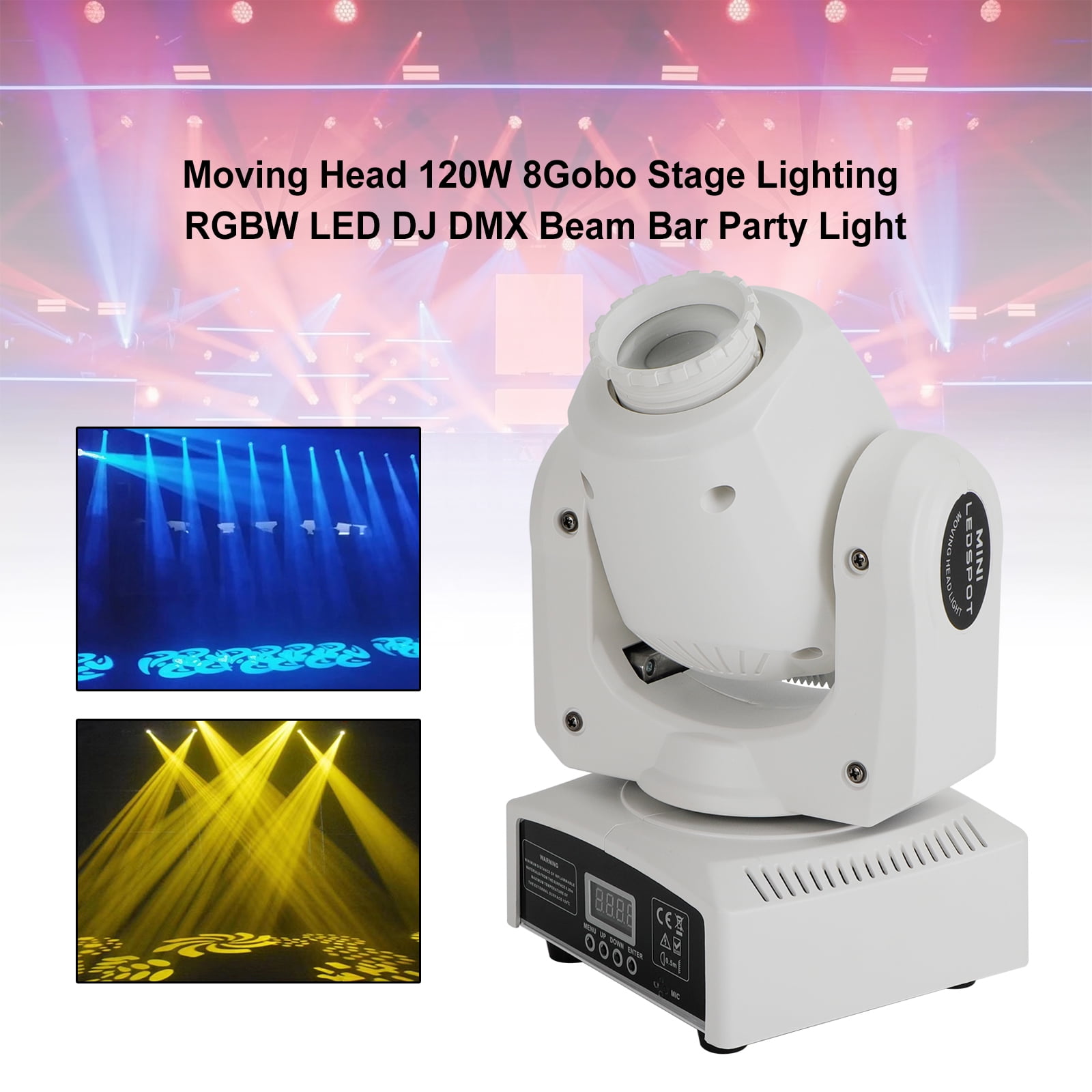 1/2/4 Moving Head 120W 8Gobo Stage Lighting RGBW LED DJ DMX Beam Bar Party Light