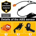 thumbnail image 4 of ABS Wheel Speed Sensor Compatible with TSX 2004-2008 Front Left/Right ABS Speed Sensor High Sensitive Anti-Rust Car Wheel Speed Sensor Compatible with ACCORD 2003-2007, 4 of 10